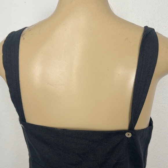 JETS AUSTRALIA black linen midi dress size 6 - Picture 8 of 9